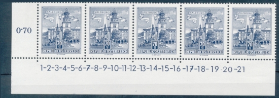 Briefmarke mit Symbolzahl(en)